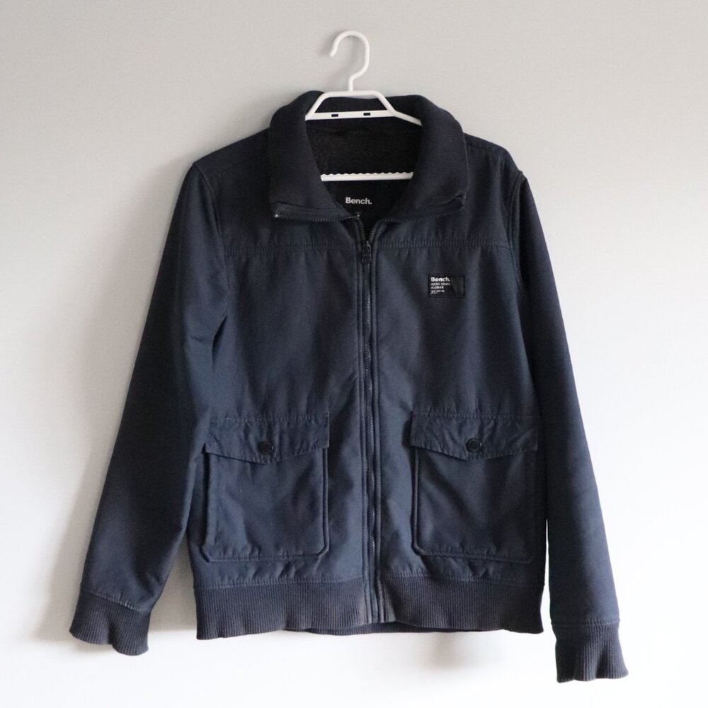Bench Mens‎ Blue Sz M Full Zip Mid-Weight Sherpa Long Sleeve Utility Jacket